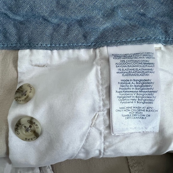 CHAPS Shorts Beagle Dog AOP Coastland Wash Stretch Beige Neutral Men's 36 - Picture 7 of 8